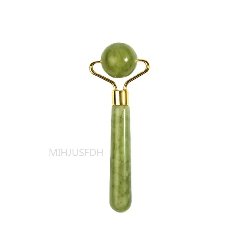 Natural Jade Roller Massager for Face and Body Gua Sha
