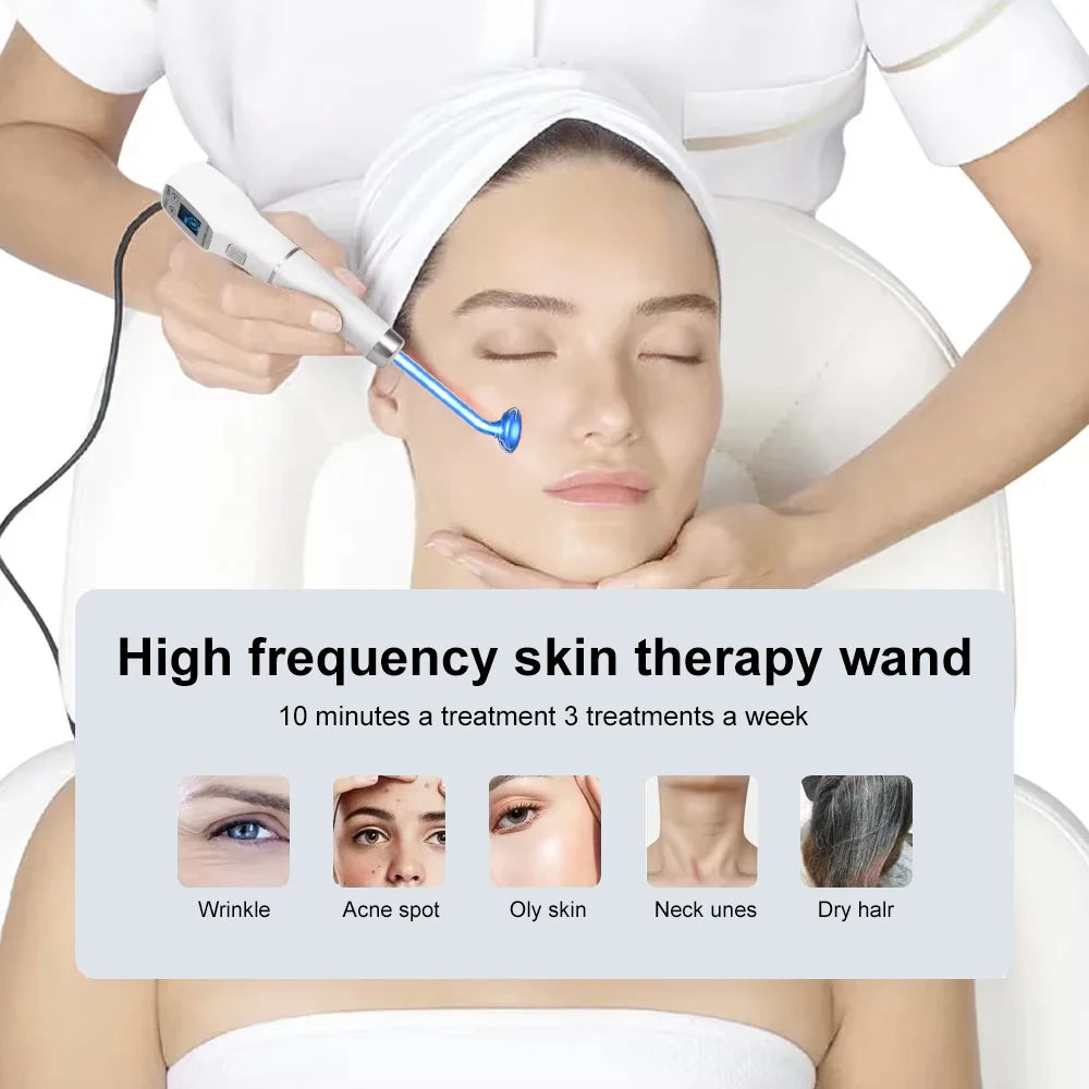 YUET WIN High Frequency Electrode Wand for Acne Therapy