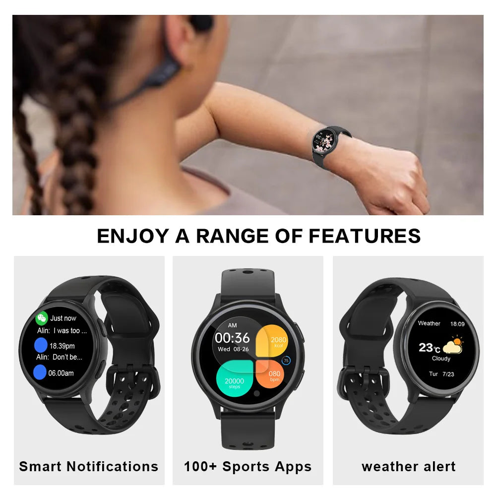 Anyloop Women Smartwatch With 400 Watch Faces And Health Tracking