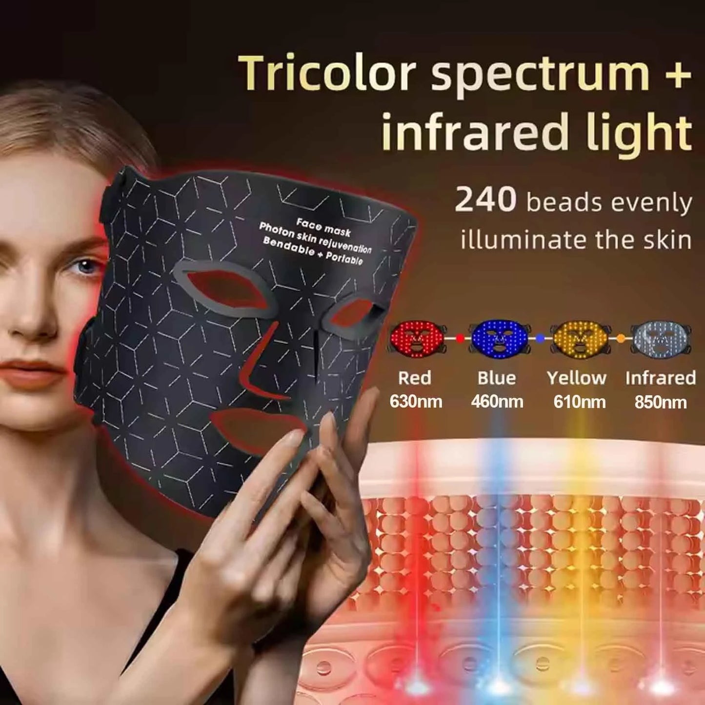 UBilli Portable Led Face Mask Light Therapy Anti Aging