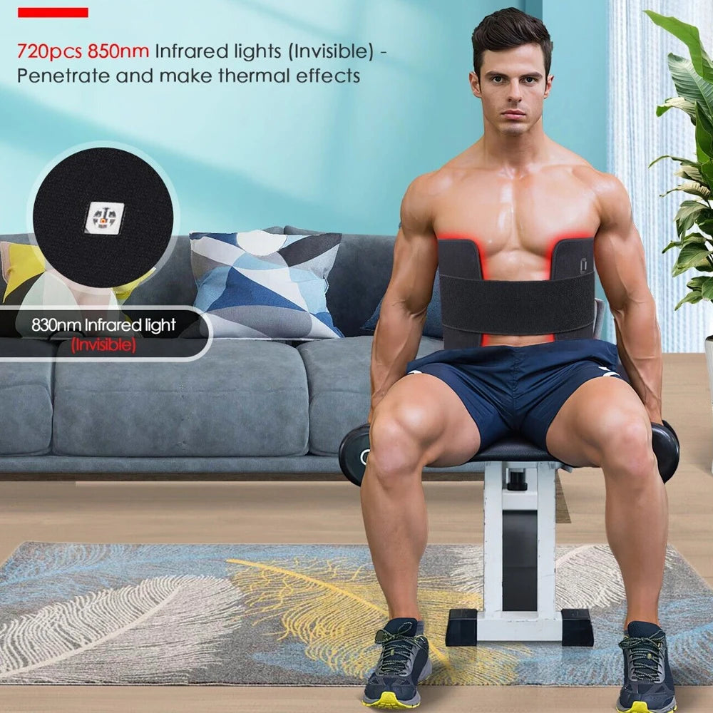 Red Light Therapy Pad LED Infrared Lumbar Back Massager Belt