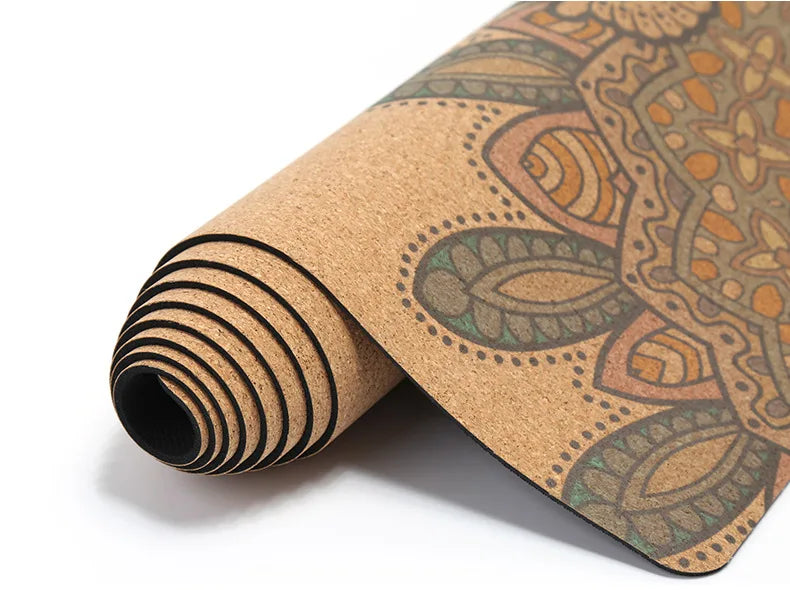 Cork Yoga Mat With Extra Thick Rubber Grip Portable