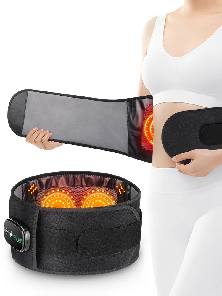 Hailicare Heated Waist Belt With Lumbar Support Vibration Massage
