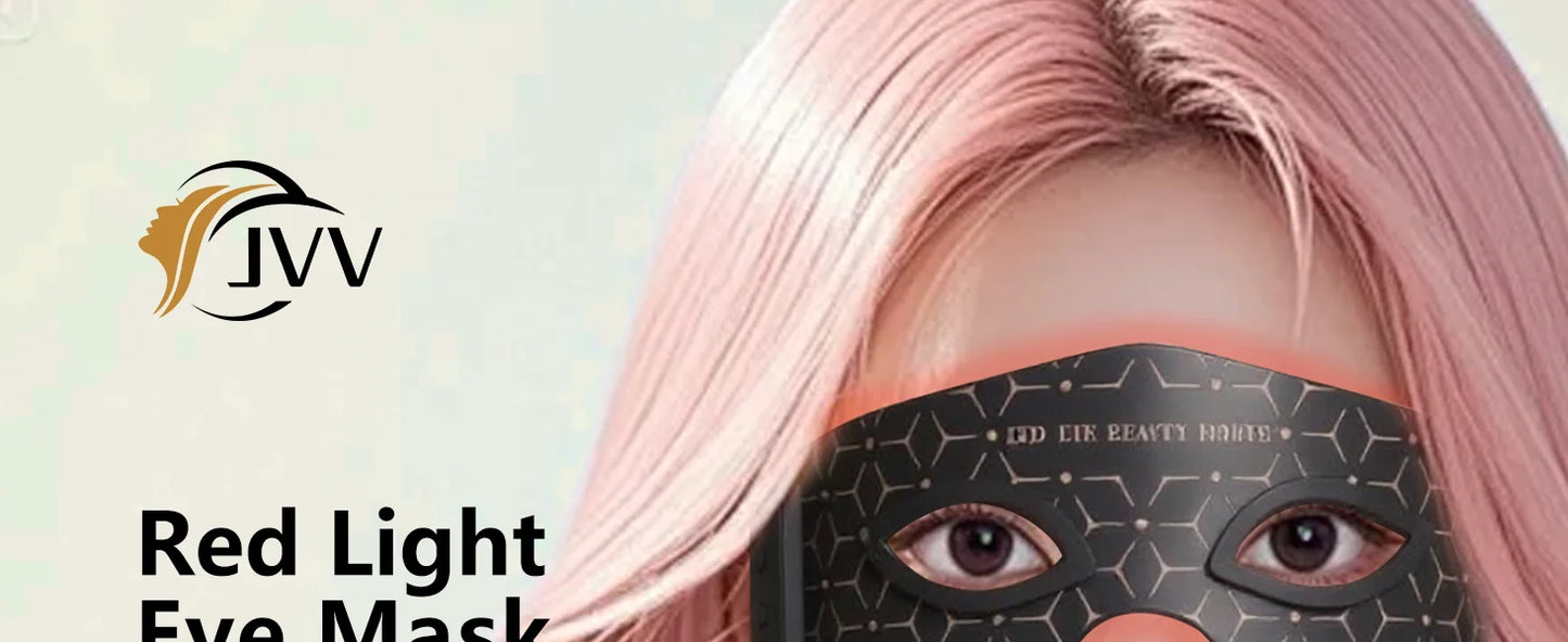 JVV 630NM 850NM Red Light Therapy Eye Mask Device Near Infrared Eye Mask Eye Massager Beauty Care Device Eye Bags Remover Devic