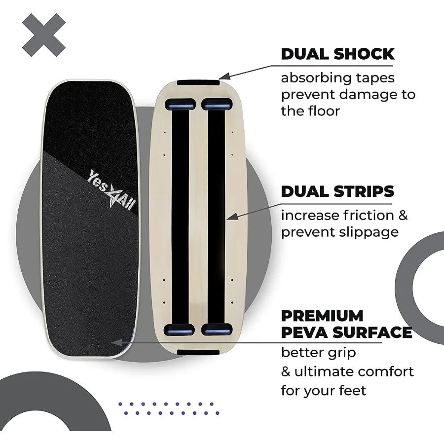 SHXI Balance Surf Board Trainer With Adjustable Stoppers