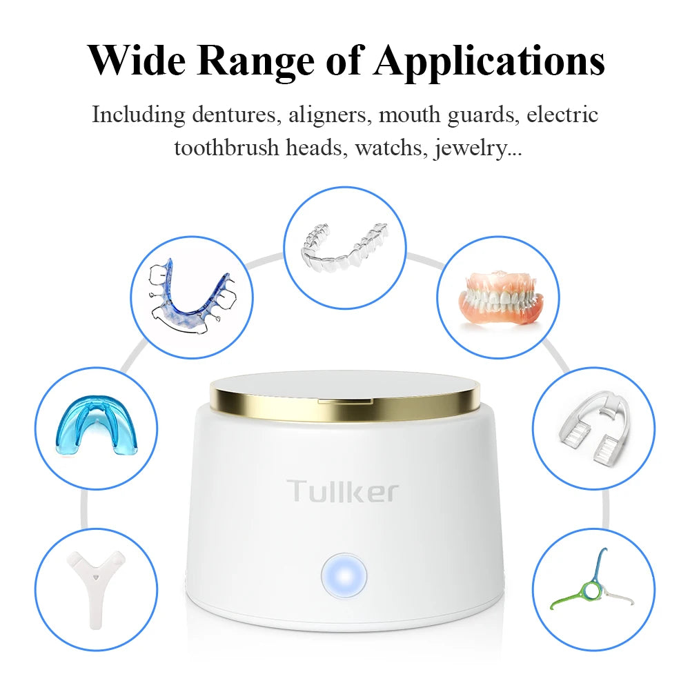 Tullker Ultrasonic Retainer Cleaner For Dentures Braces Jewelry