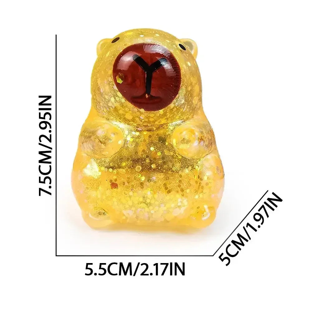 Soft Glitter Capybara Fidget Toy For Effective Stress Relief