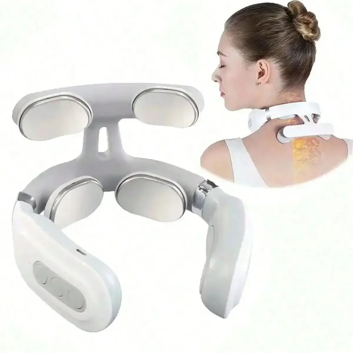 Portable Electric Neck Massager Rechargeable Muscle Relief Device