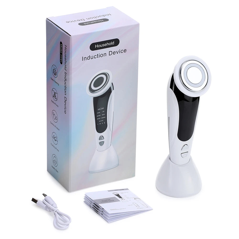 EMS Facial Massager LED Light Therapy Sonic Ion Vibration
