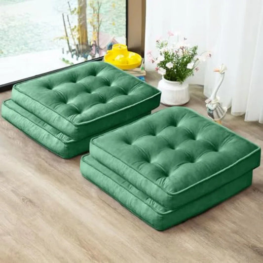 Memory Foam Floor Pillows Set Of 4 For Meditation Yoga