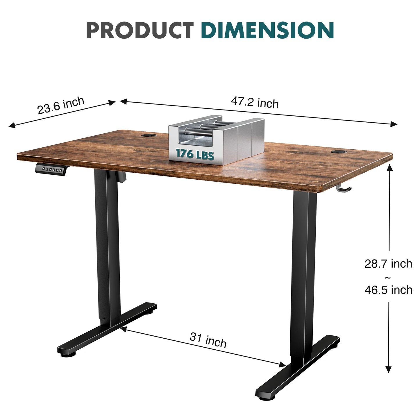JHK Electric Height Adjustable Ergonomic Standing Desk