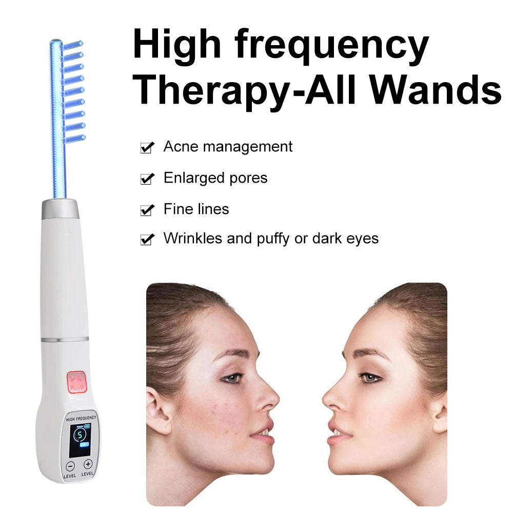 YUET WIN High Frequency Electrode Wand for Acne Therapy