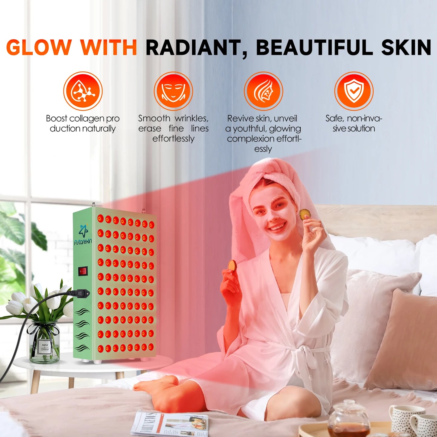 Astarexin Red Light Panel For Body And Facial Muscular Relaxation