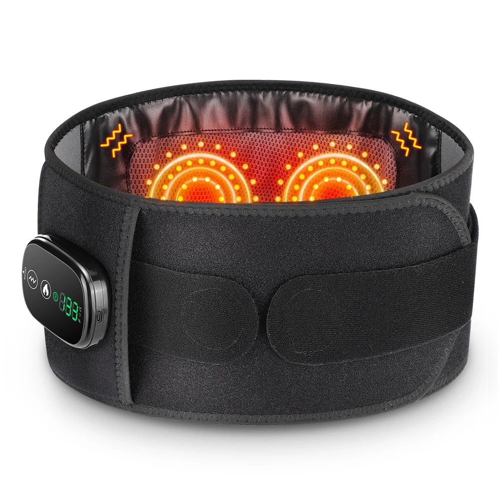 Hailicare Heated Waist Belt With Lumbar Support Vibration Massage