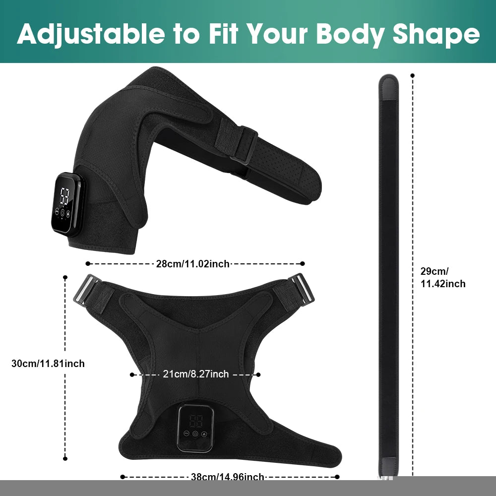 PastSky Electric Heated Shoulder Massager With Touch Screen And Timer