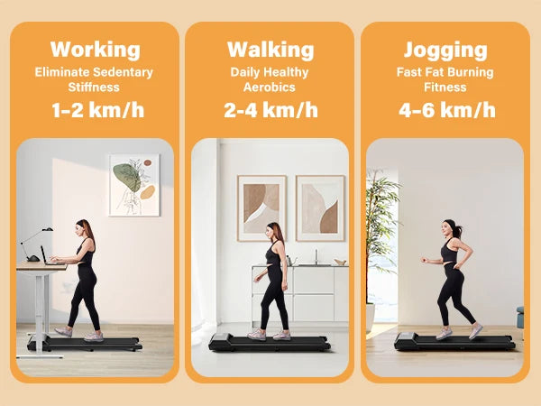 Superun 2in1 Treadmill For Home Walking Running Fitness Machine
