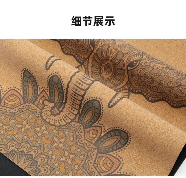 Cork Yoga Mat With Extra Thick Rubber Grip Portable