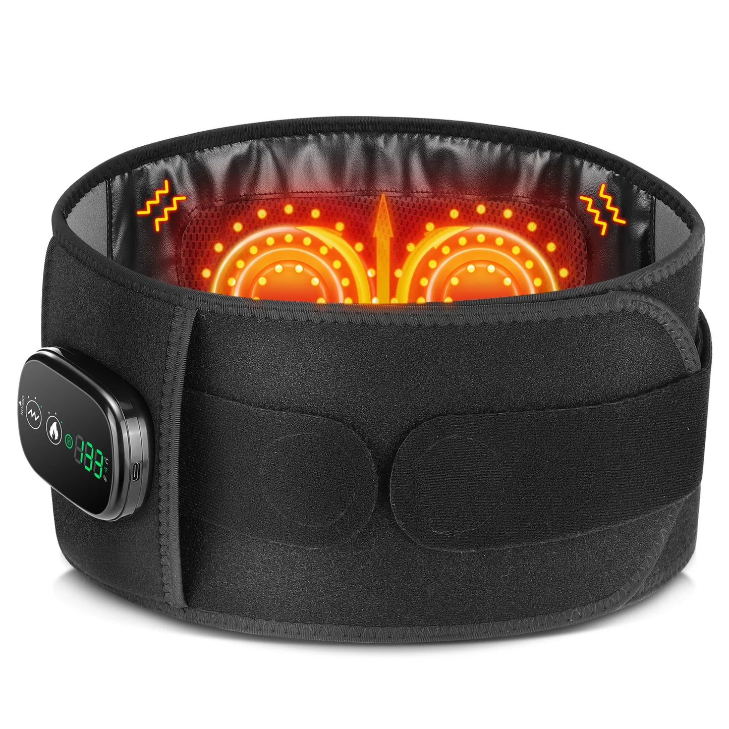 Hailicare Heated Waist Belt With Lumbar Support Vibration Massage