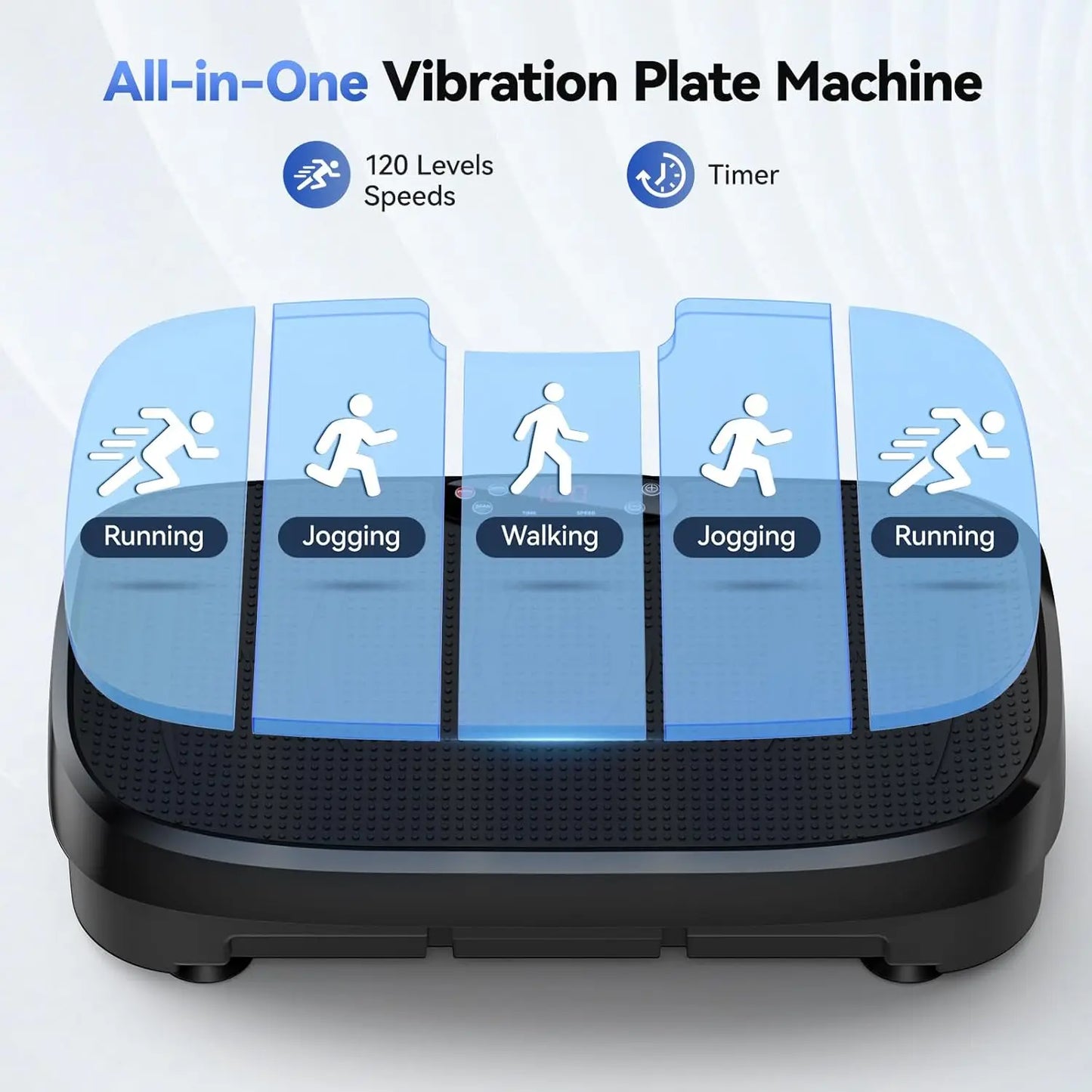 120 Speed Vibration Plate Whole Body Workout Fitness Plate Quiet Operation Vibration Platform Slimming for Home Gym Toning