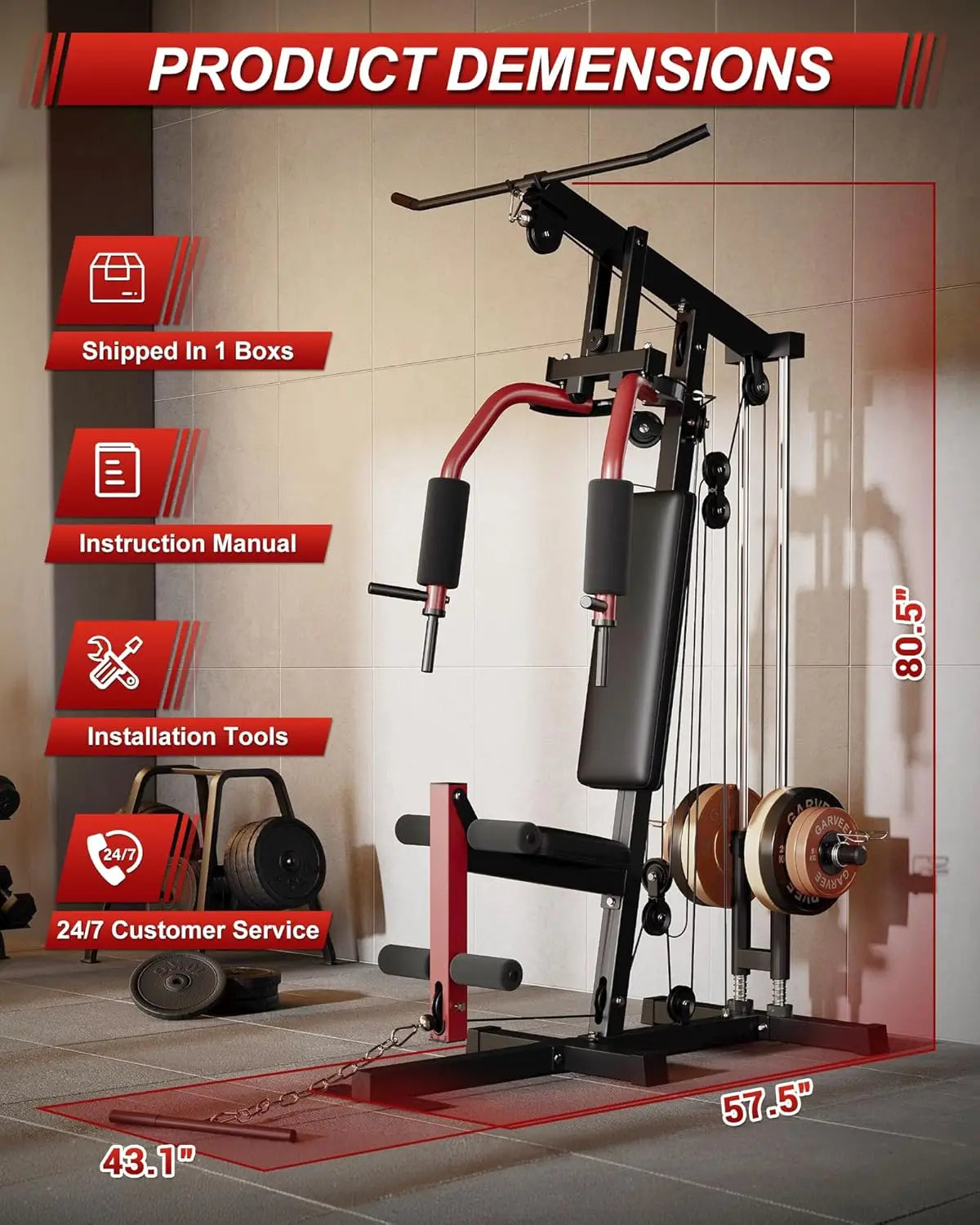 HiMISS All In One Home Gym Machine For FullBody Strength
