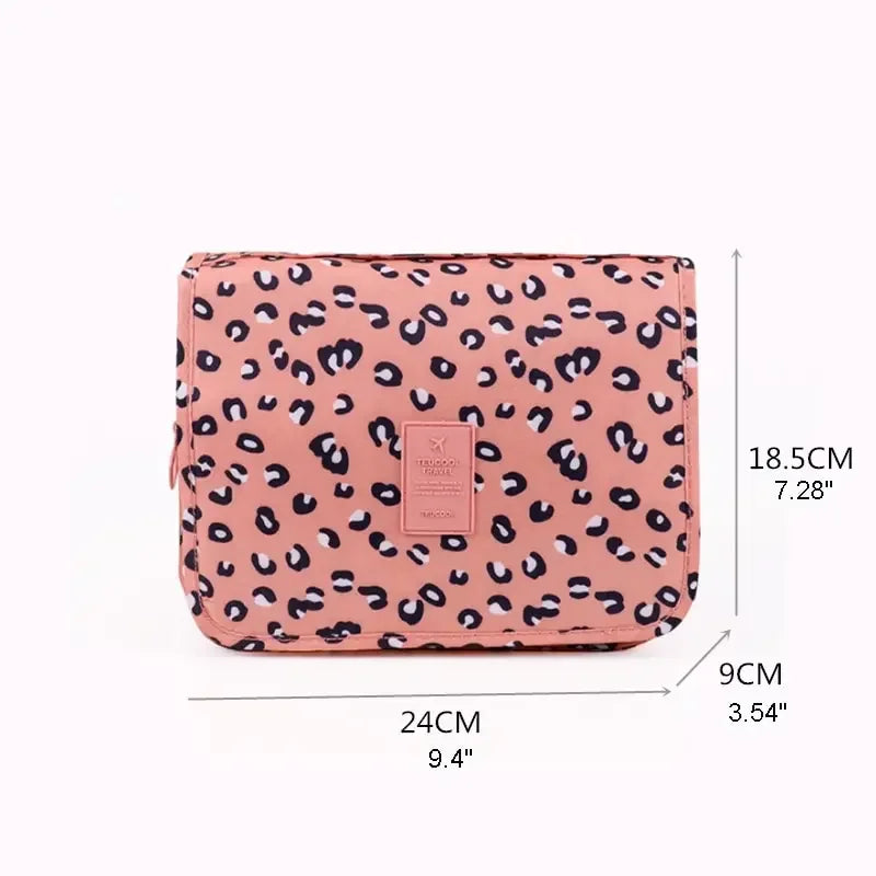 Waterproof Nylon Cosmetic Bag Travel Pouch With Hook