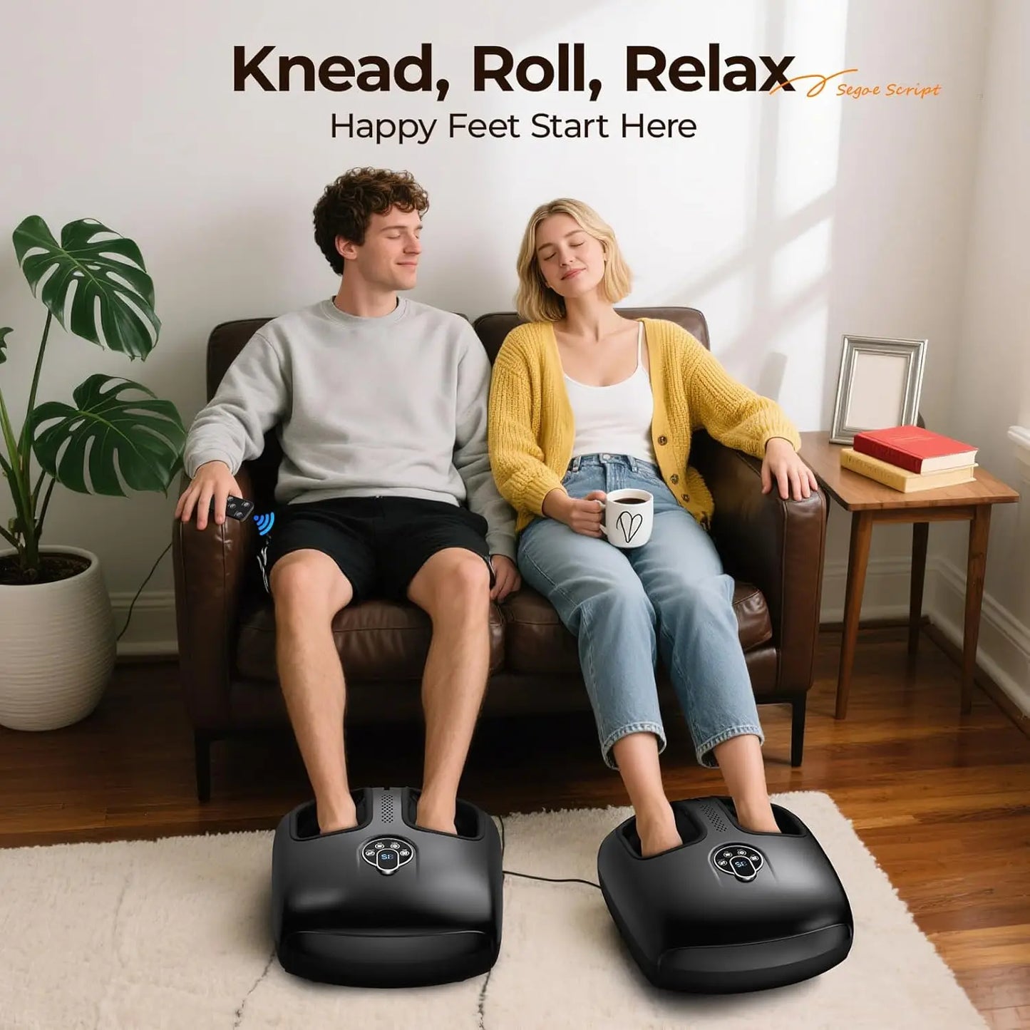 HTMM Shiatsu Foot Massager With Air Compression And Vibration