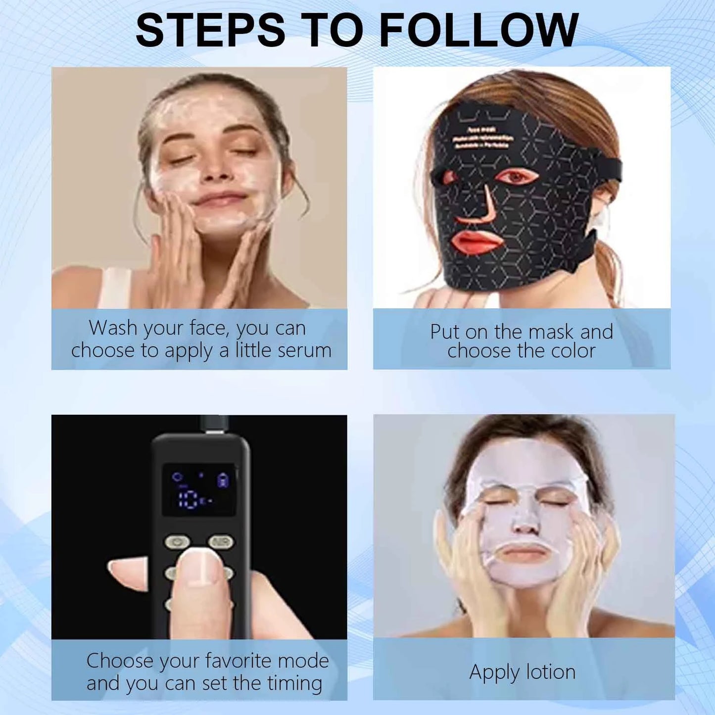 UBilli Portable Led Face Mask Light Therapy Anti Aging