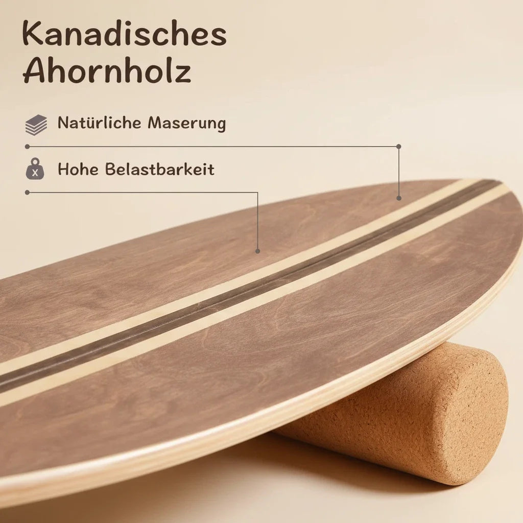 Uchaiup Wooden Balance Board With Roller For Balance Training