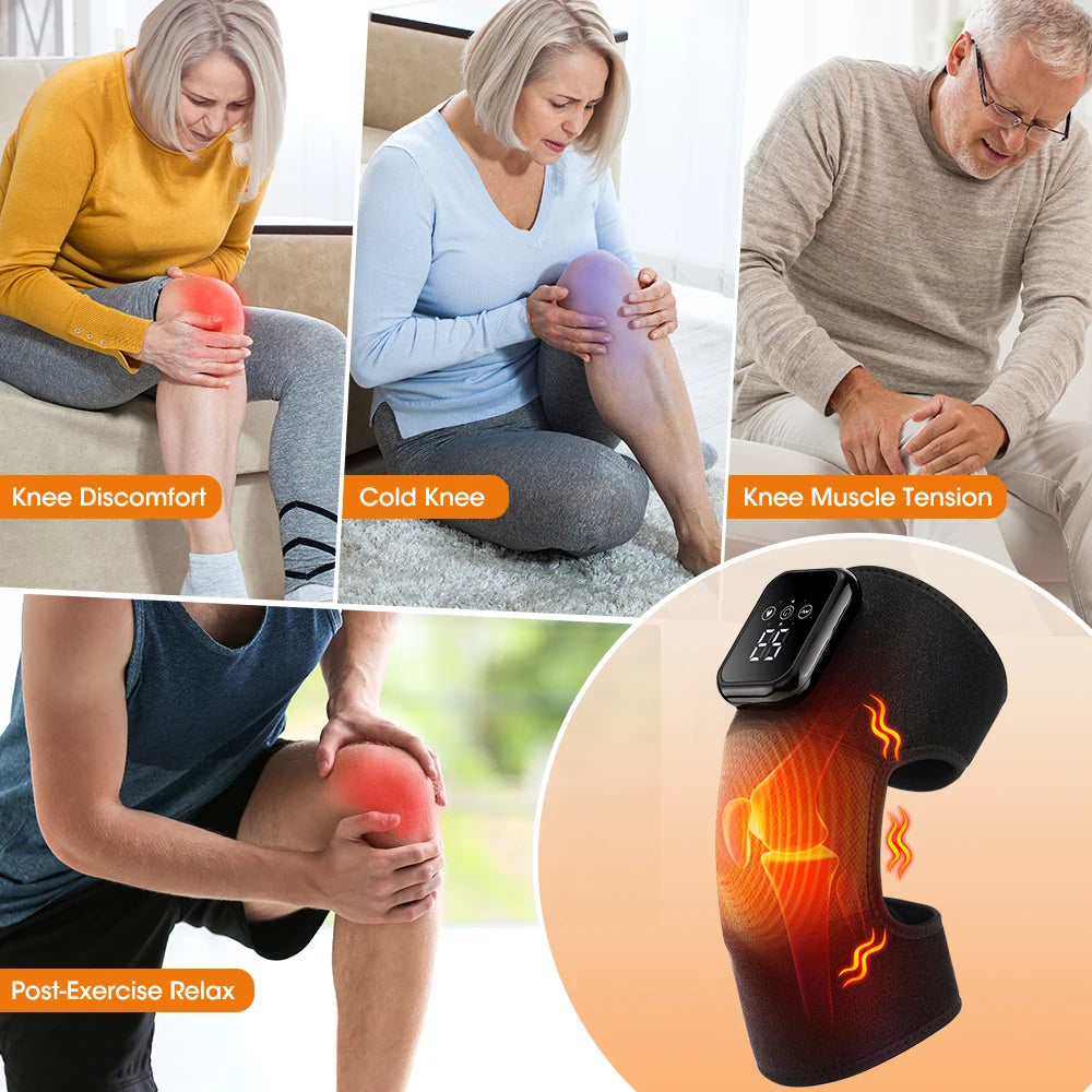 Afdeal Electric Heated Knee Massage Pad With Vibration Therapy