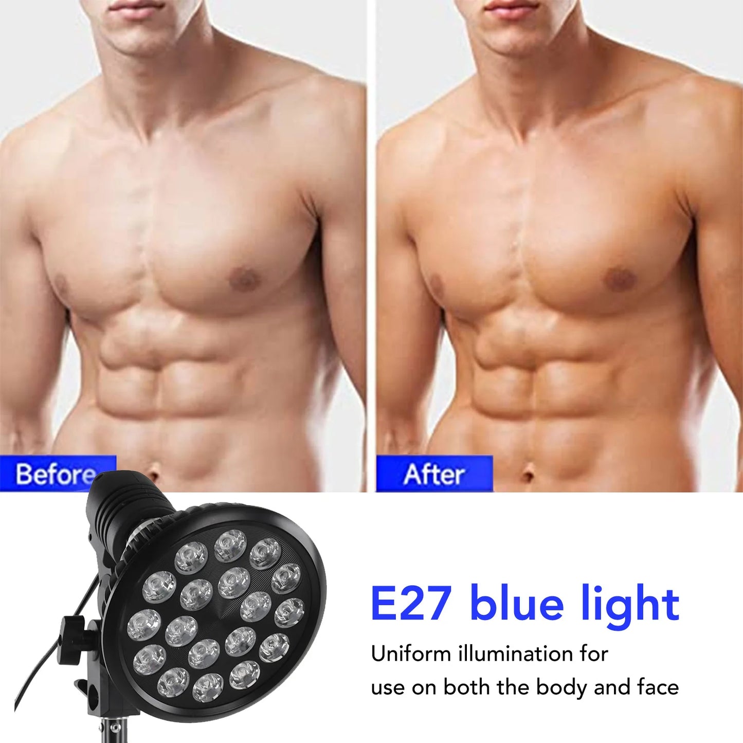 Romellar Portable Tanning Lamp 460nm Light With Adjustable Tripod 54W