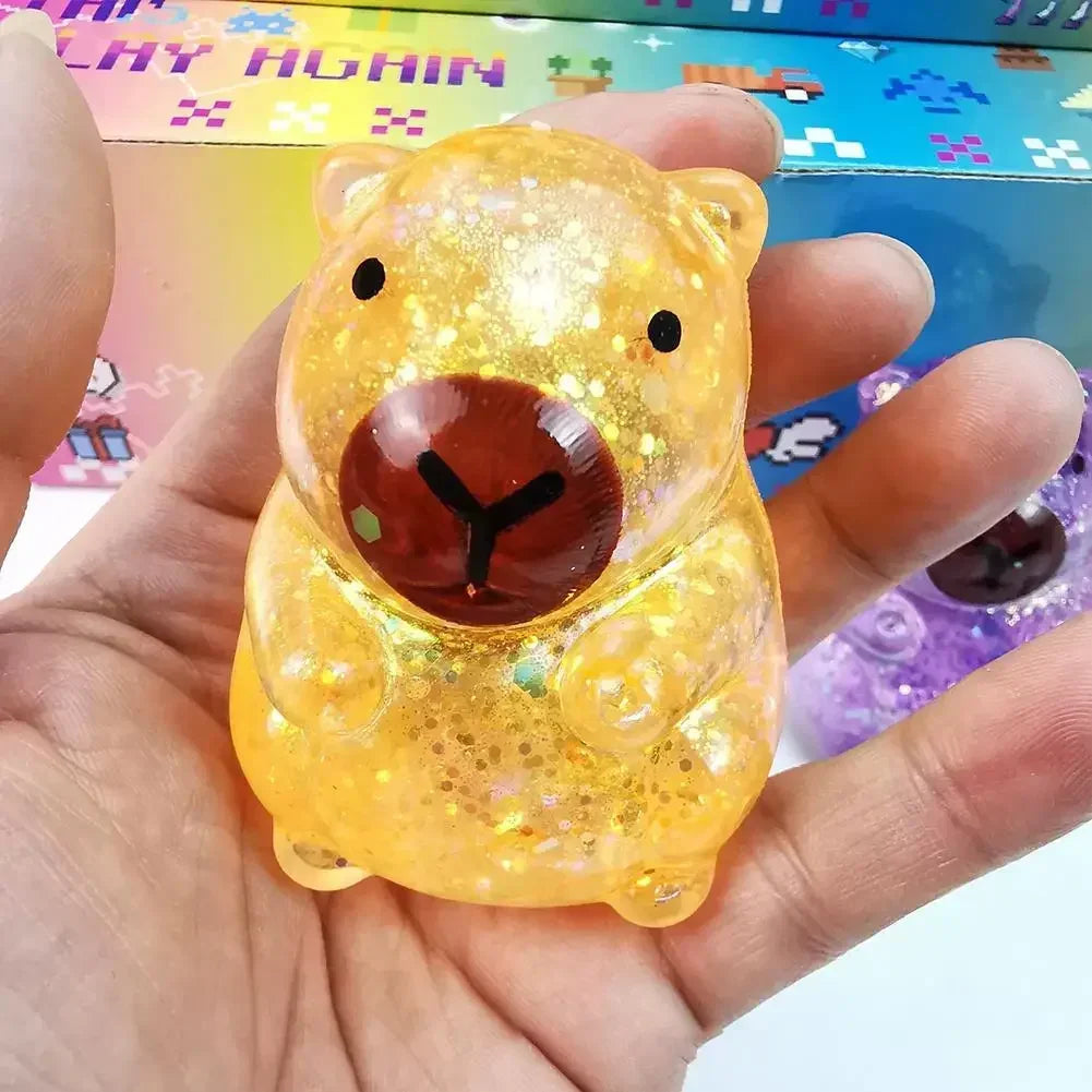 Soft Glitter Capybara Fidget Toy For Effective Stress Relief