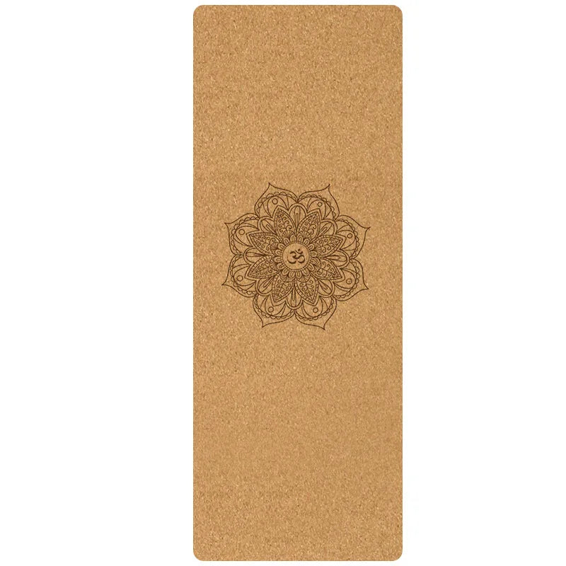 Cork Yoga Mat With Extra Thick Rubber Grip Portable
