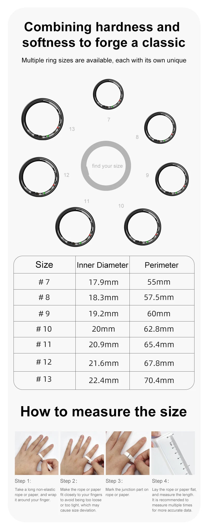 Govllfoz R08 Smart Ring Heart Rate Monitoring With Charging Case