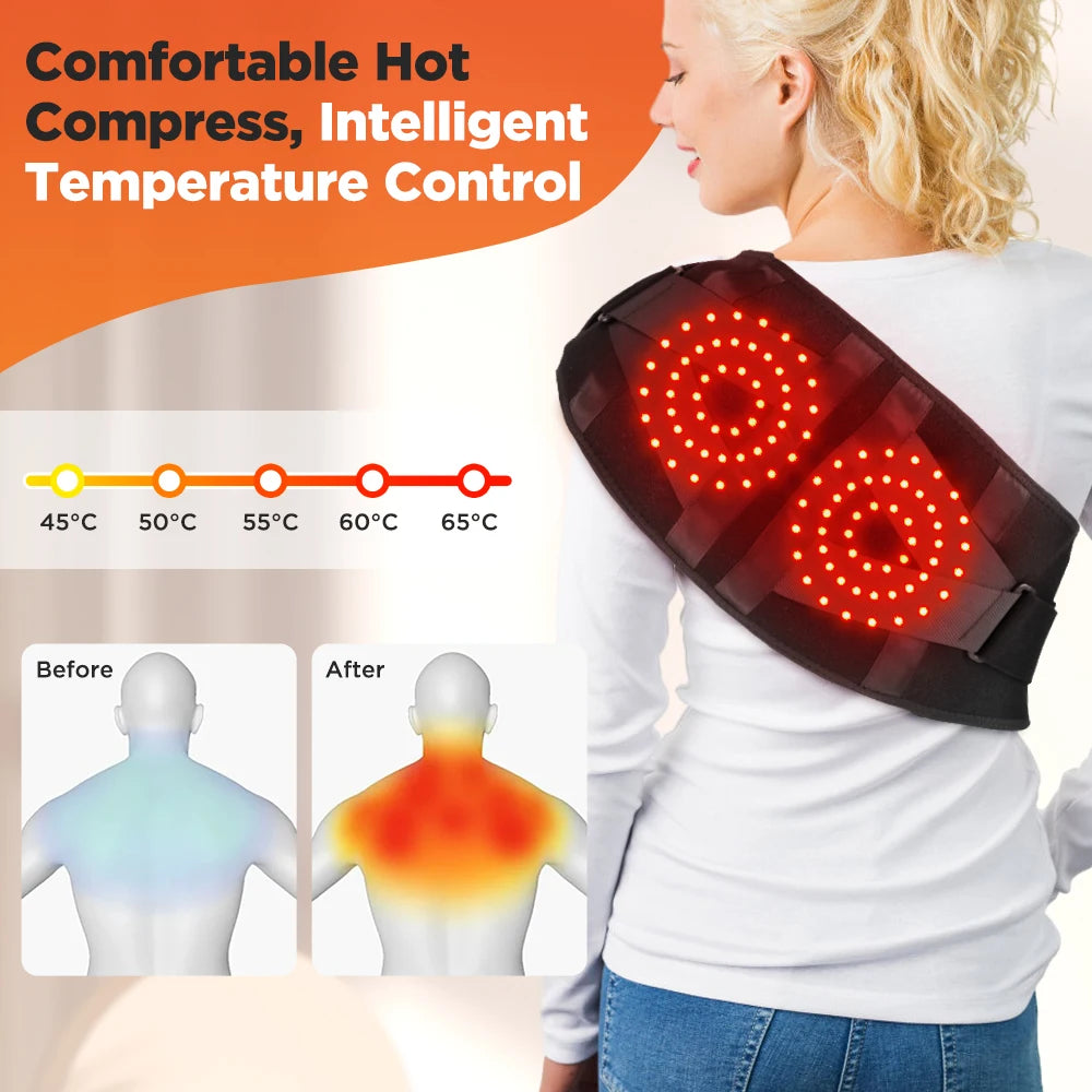 Hailicare Heated Waist Belt With Lumbar Support Vibration Massage