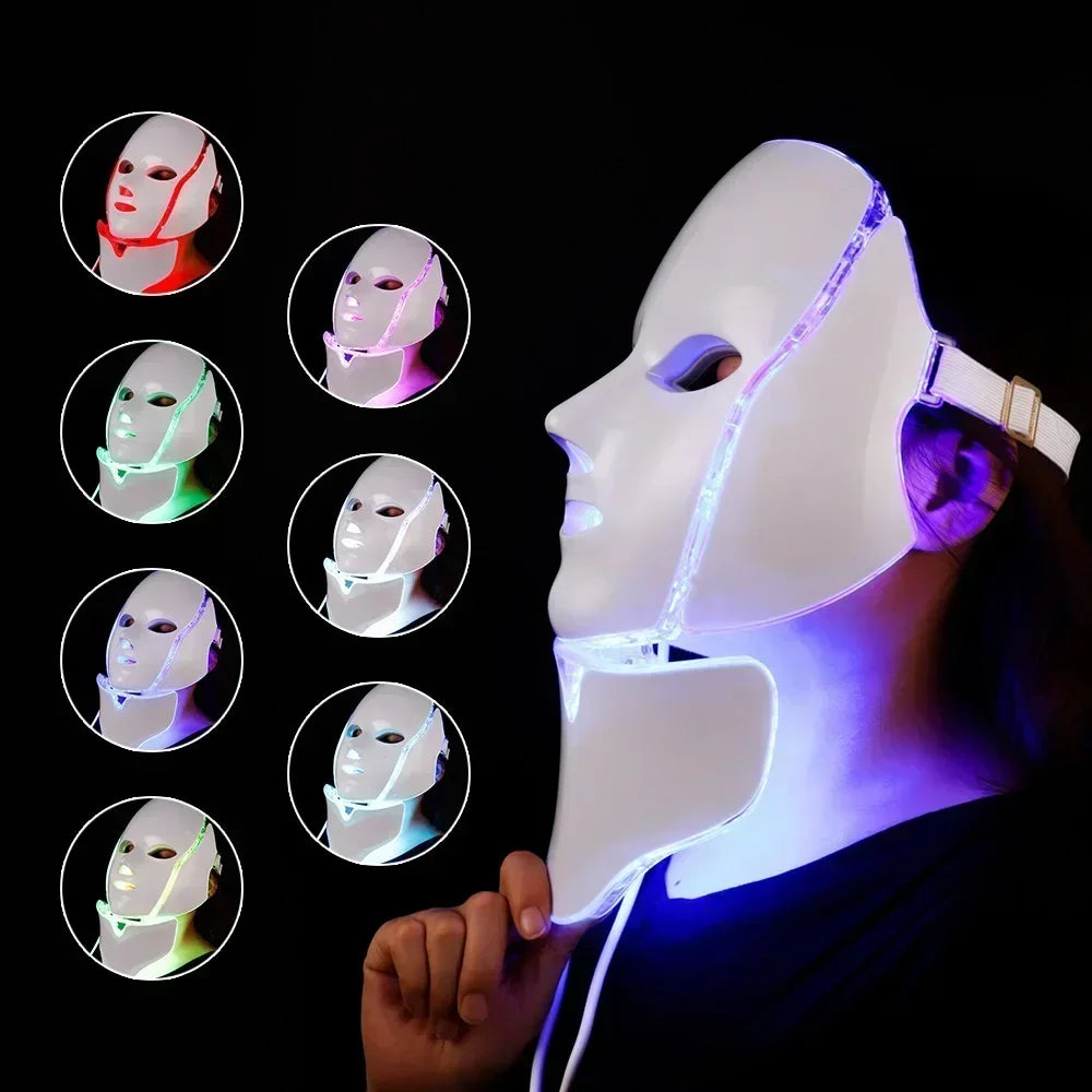 Foreverlily LED Facial Mask With Neck Rejuvenation And Whitening