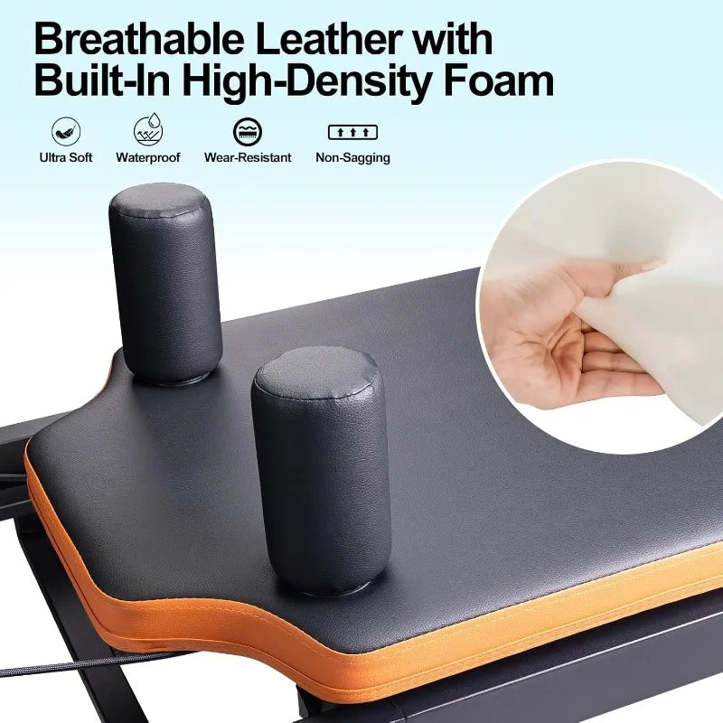Pilates Reformer,Dpiolrcag Foldable Pilates Machine & Equipment for Home Use and Gym Workout, Suitable