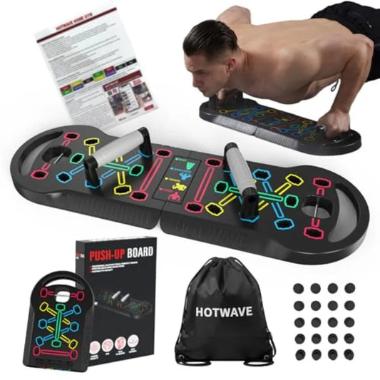 Push Up Board Fitness Portable Foldable 20 in 1 Push Up Bar at Home Gym Pushup Handles for Floor. Professional Strength Trainin