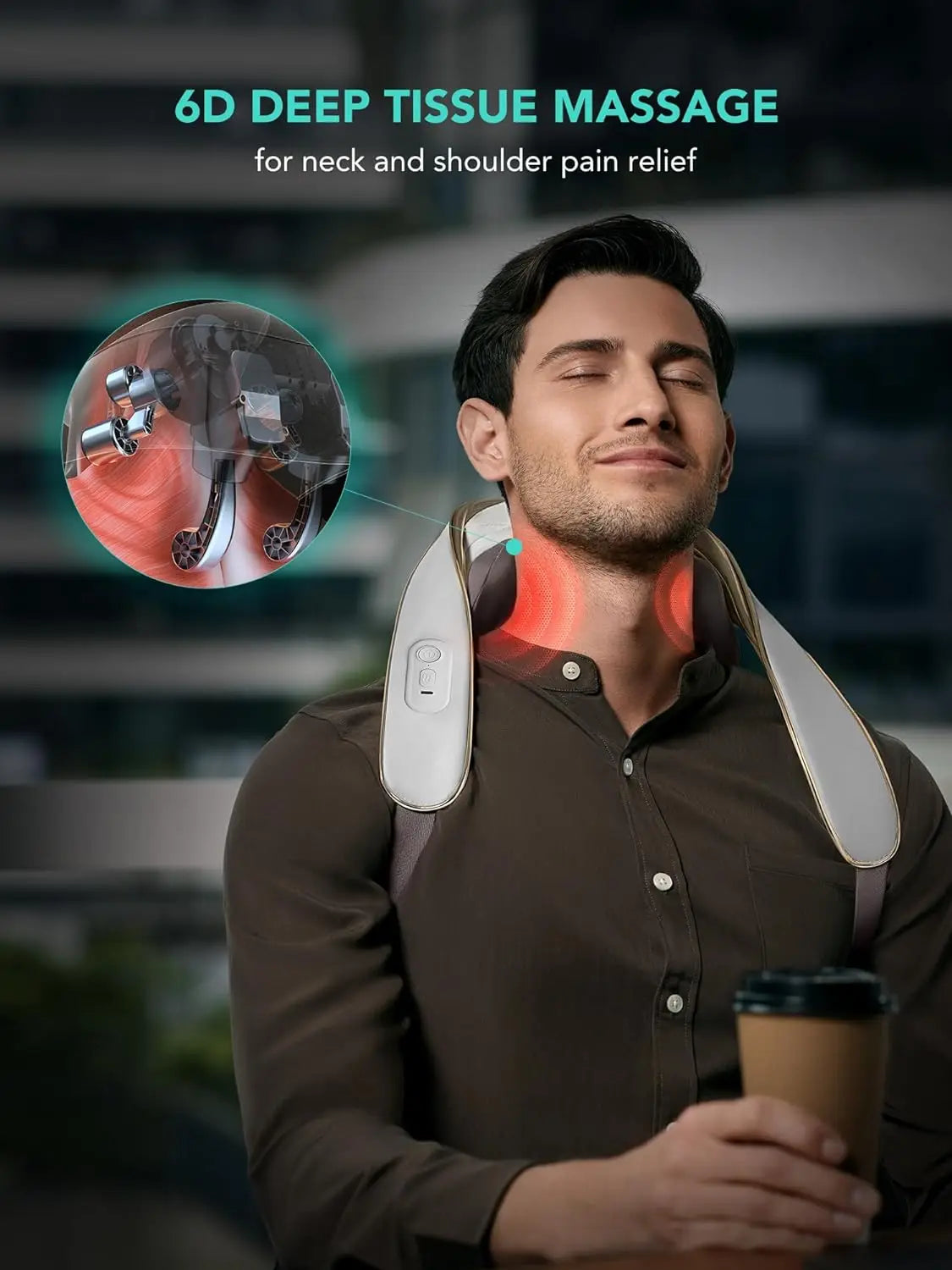 SKG H5 Mini Neck Massager With Heat For Shoulders Daily