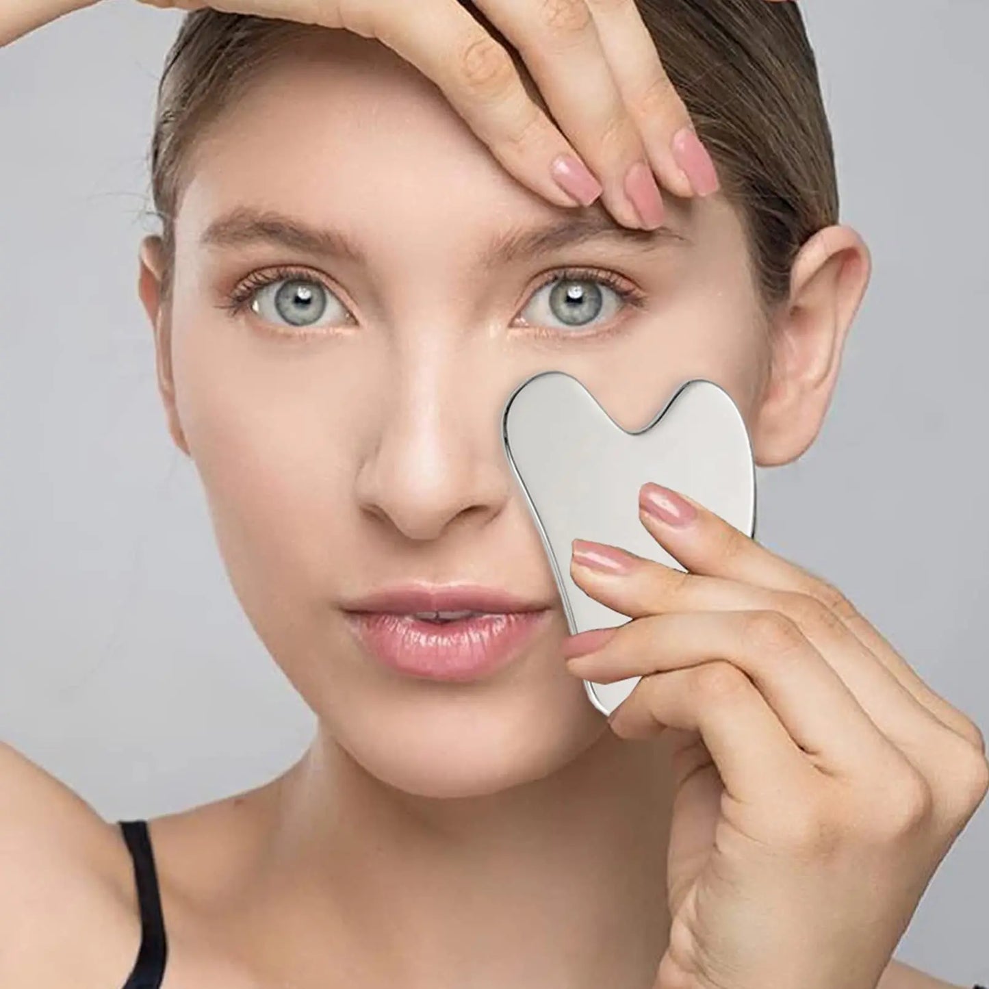 Stainless Steel Facial Roller Gua Sha Set for Lymphatic Drainage