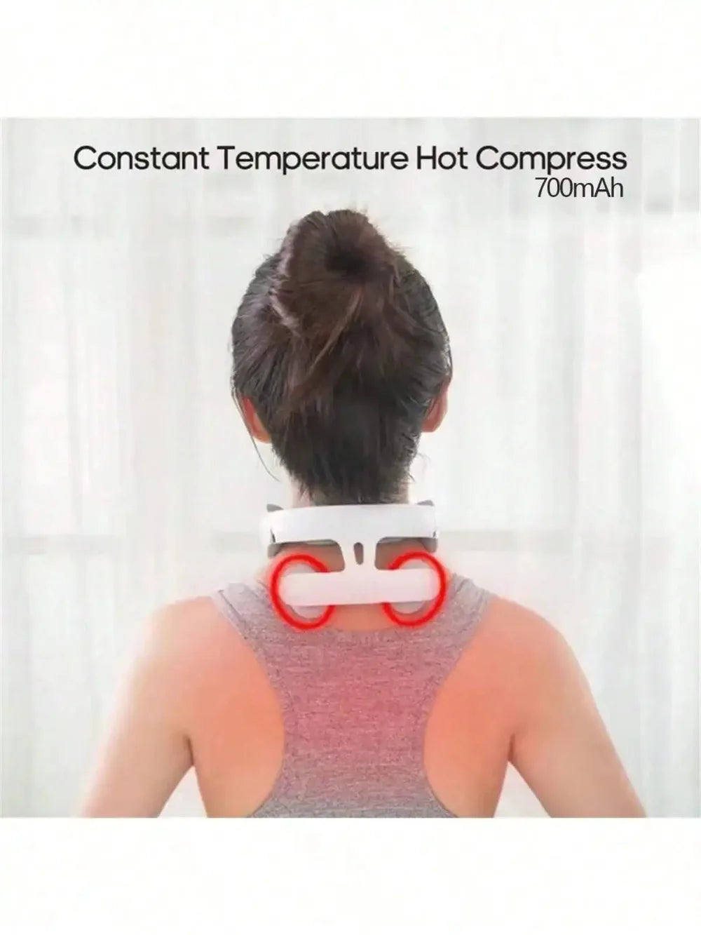 Portable Electric Neck Massager Rechargeable Muscle Relief Device