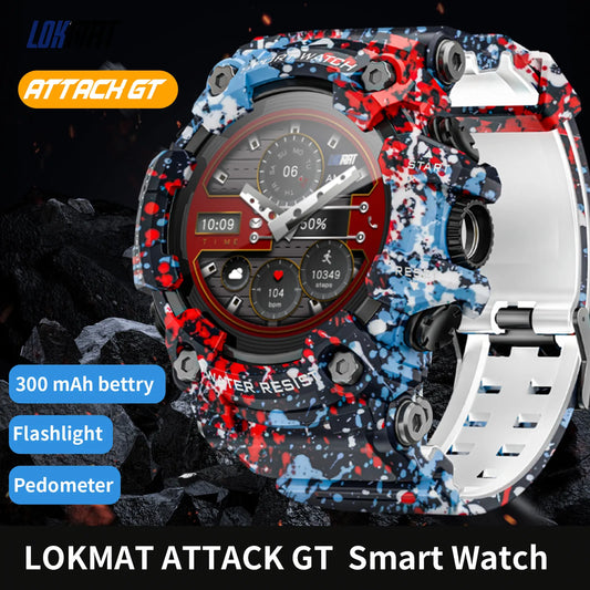 LOKMAT Attack GT Rugged Sport Smartwatch With Bluetooth Calls