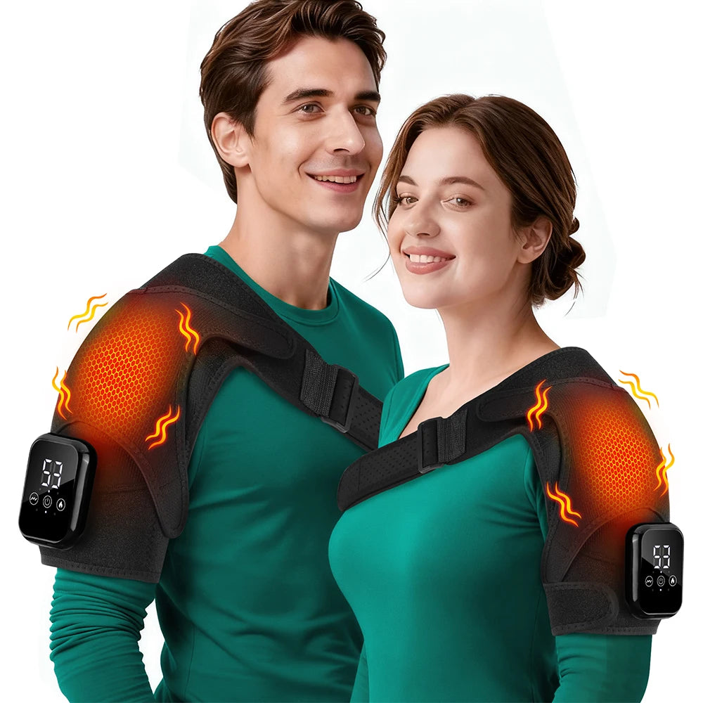 PastSky Electric Heated Shoulder Massager With Touch Screen And Timer