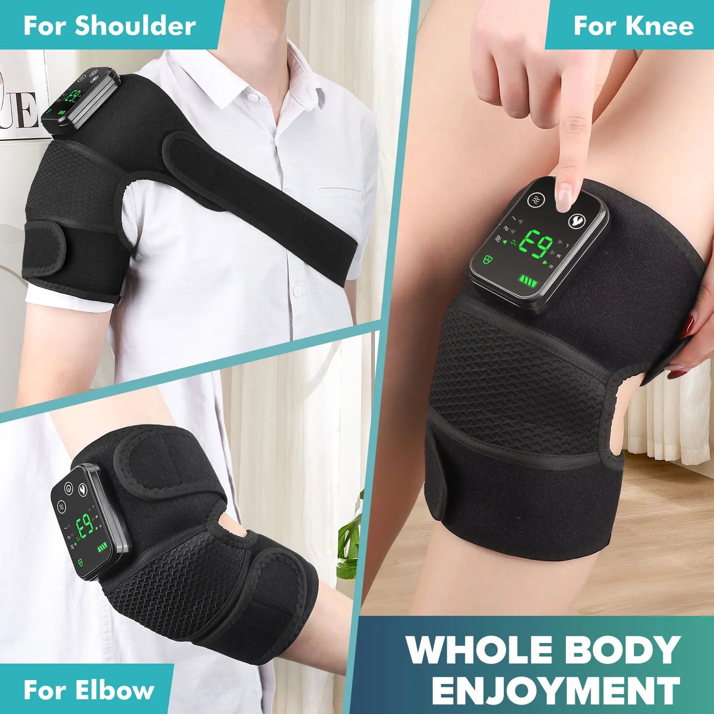 Hailicare Knee Heating Massager With Vibration And Hot Compress Support