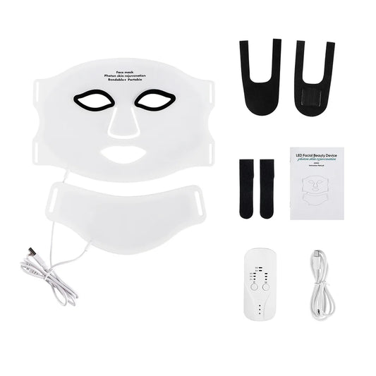 Foreverlily Silicone LED Mask With Neck For Photon Therapy