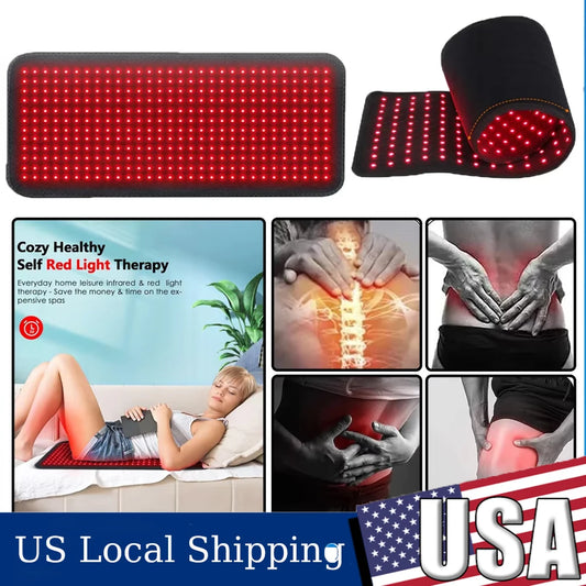Red Light Therapy Pad LED Infrared Lumbar Back Massager Belt