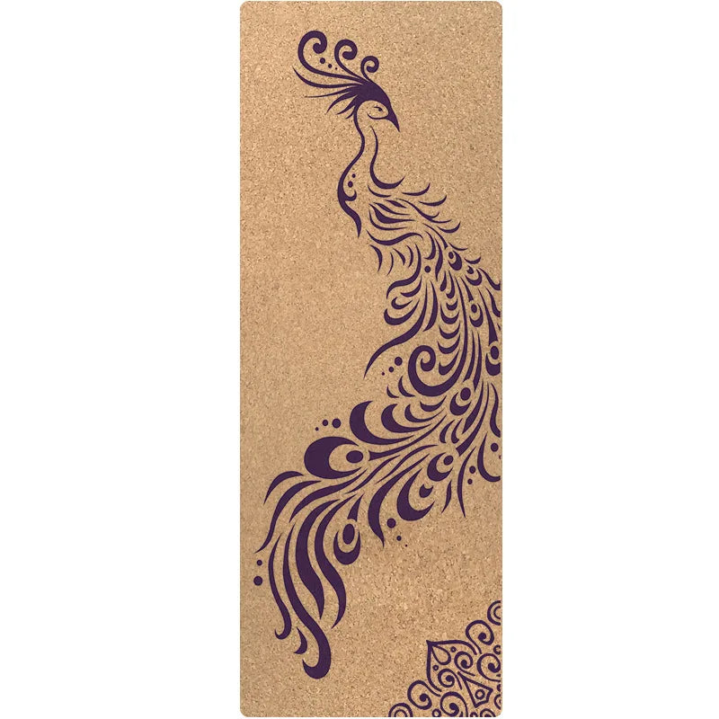 Cork Yoga Mat With Extra Thick Rubber Grip Portable