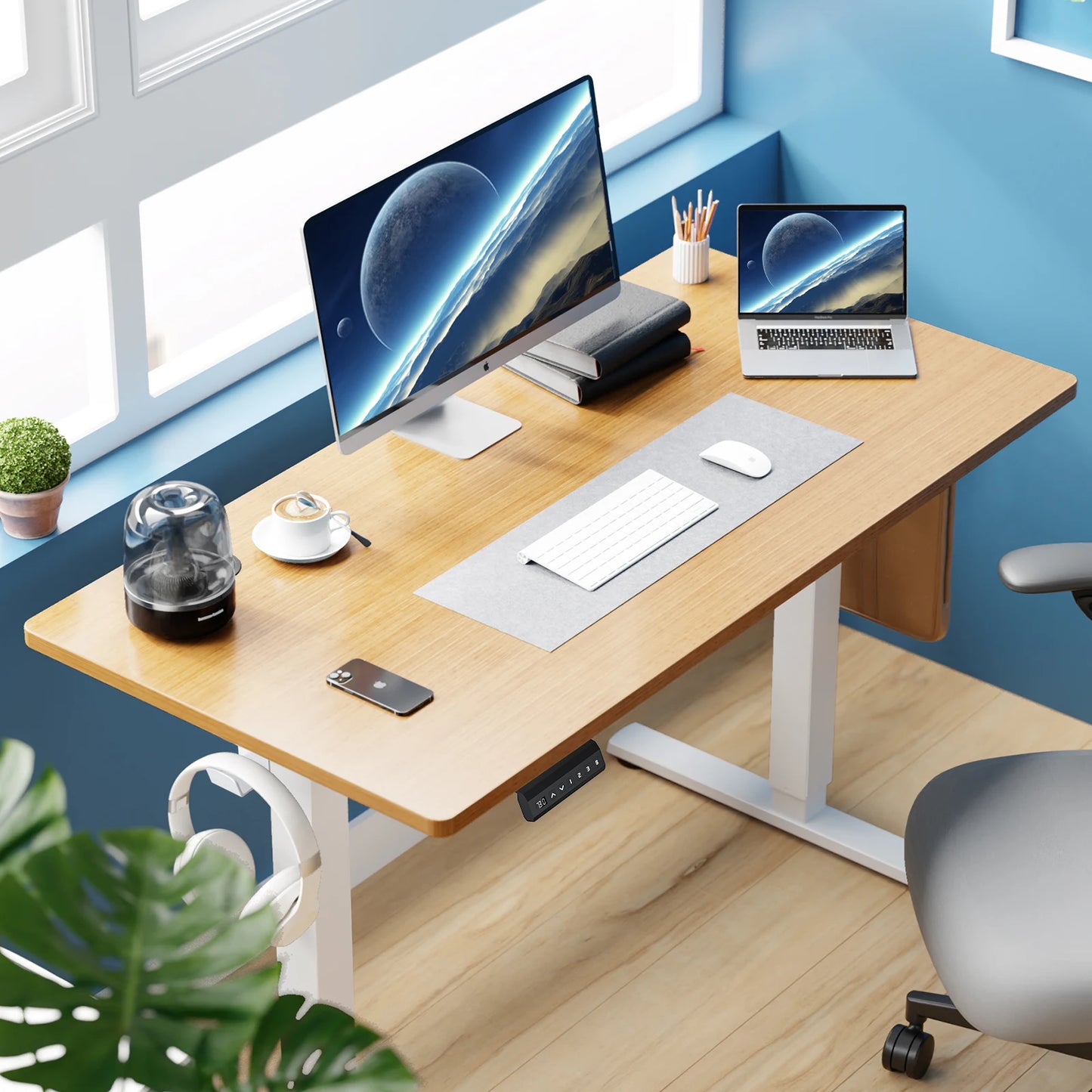 JHK Electric Standing Desk Height Adjustable Ergonomic Office Desk