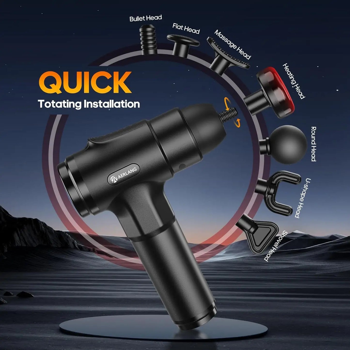 Deep Tissue Massage Gun With Heat For Pain Relief Percussion