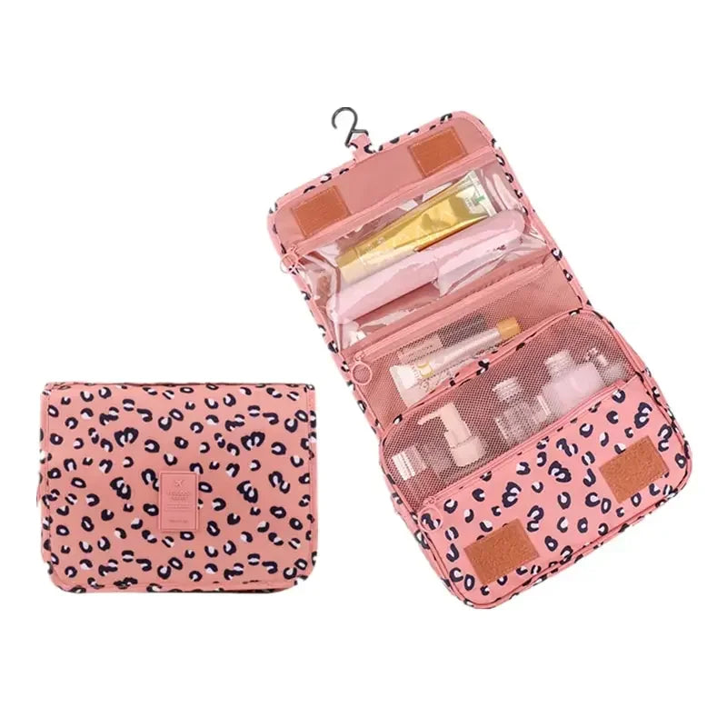 Waterproof Nylon Cosmetic Bag Travel Pouch With Hook
