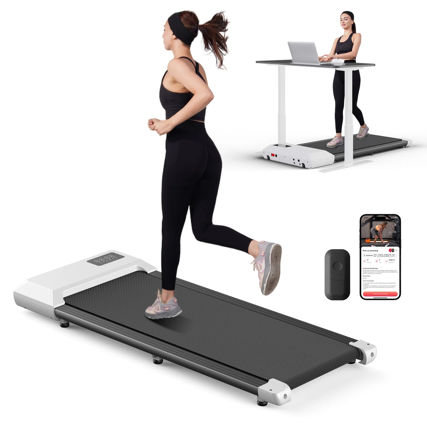 Superun 2in1 Treadmill For Home Walking Running Fitness Machine